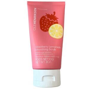 New OLEHENRIKSEN Strawberry Lemonade Smoothing Scrub Full Size 10% AHA Vegan